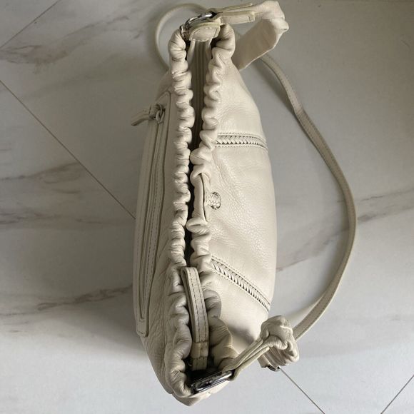 BRIGHTON Off-White Crossbody/Shoulder Leather Bag - Picture 6 of 16